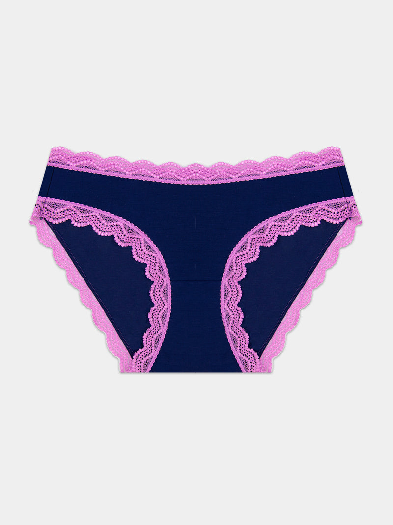 The Original Knicker - Navy & Sweet Violet