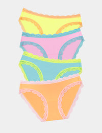 The Original Knicker Four Pack - Neon Candy Stripe & Stare