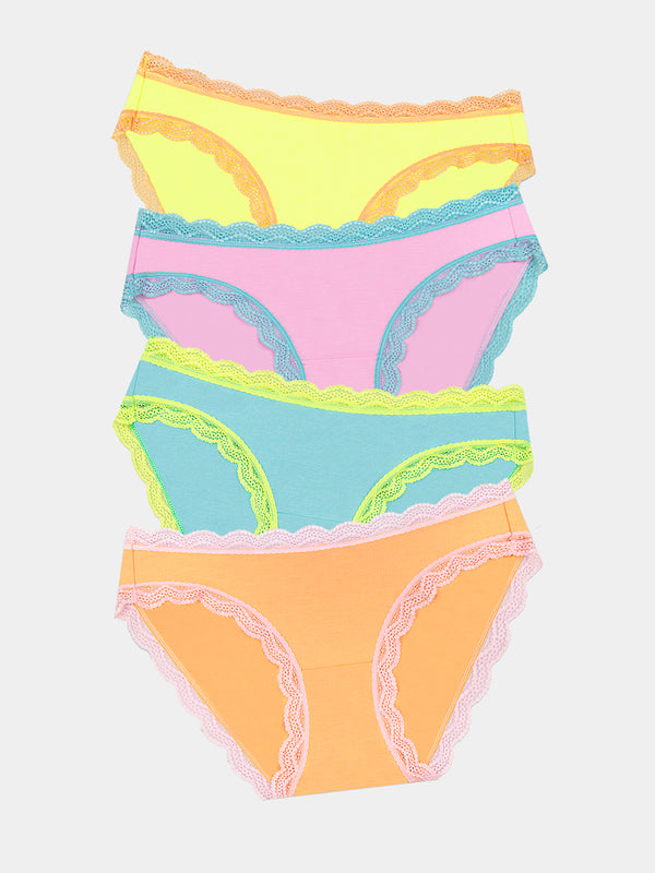 The Original Knicker Four Pack - Neon Candy