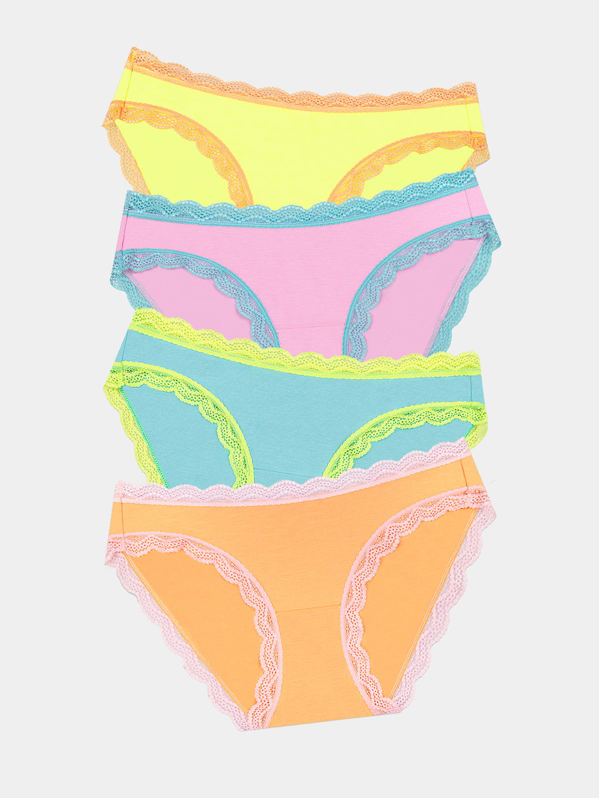 Original Knicker Four Pack Neon Candy