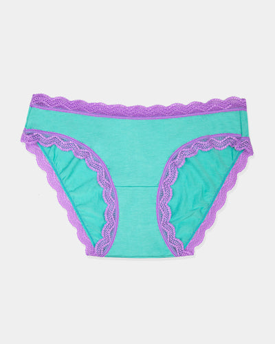 The Original Knicker - Neon Mint and Purple Stripe & Stare