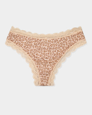 Brazilian Knicker - Neutral Leopard Sand