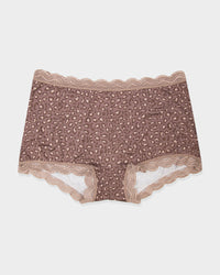 Hipster Knicker - Neutral Leopard Taupe Stripe & Stare