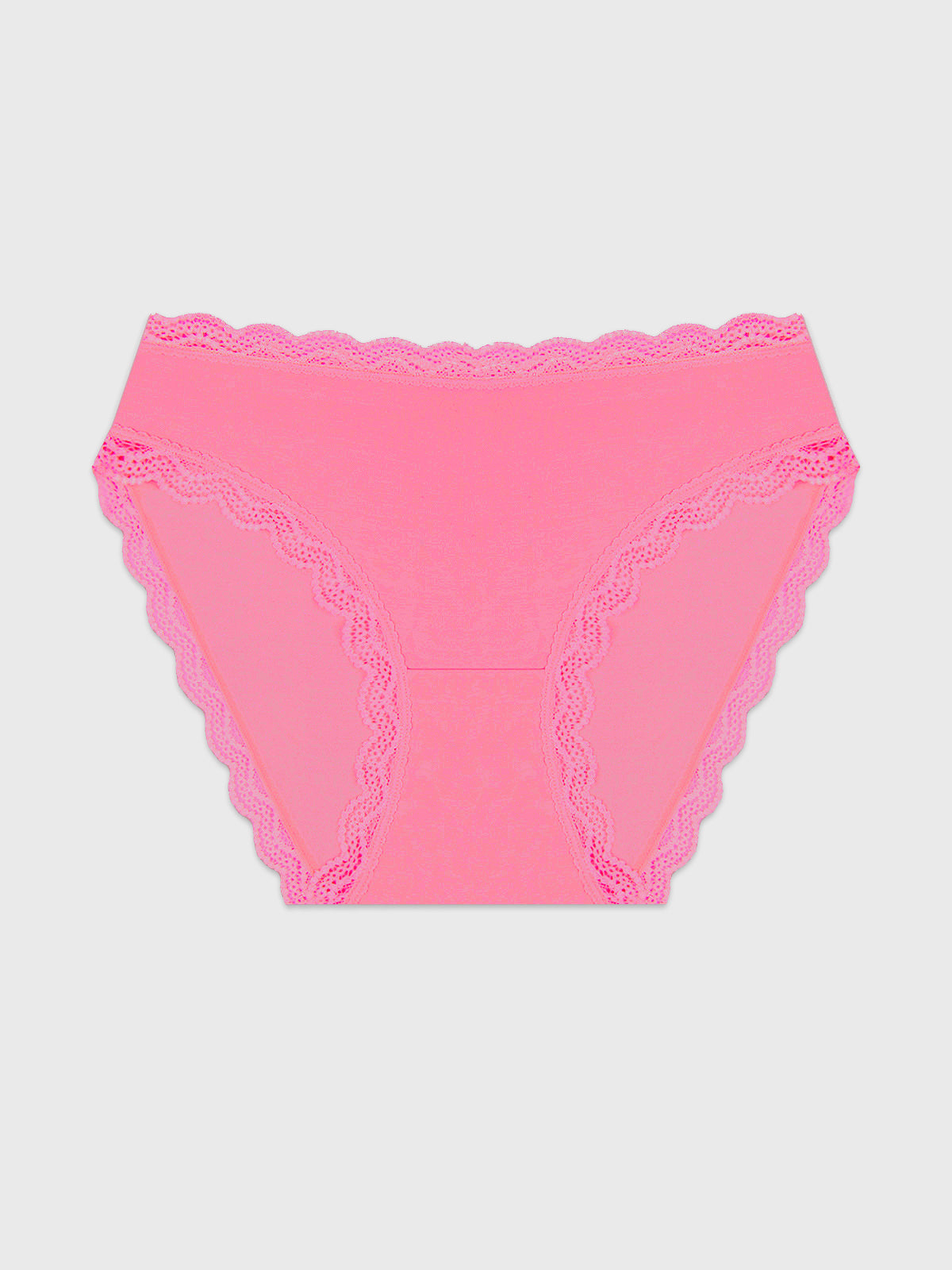 Mid Rise High Leg Knicker - Pop Pink