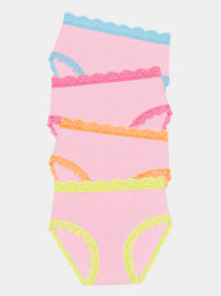 High Rise Knicker Four Pack - Neon Kiss
