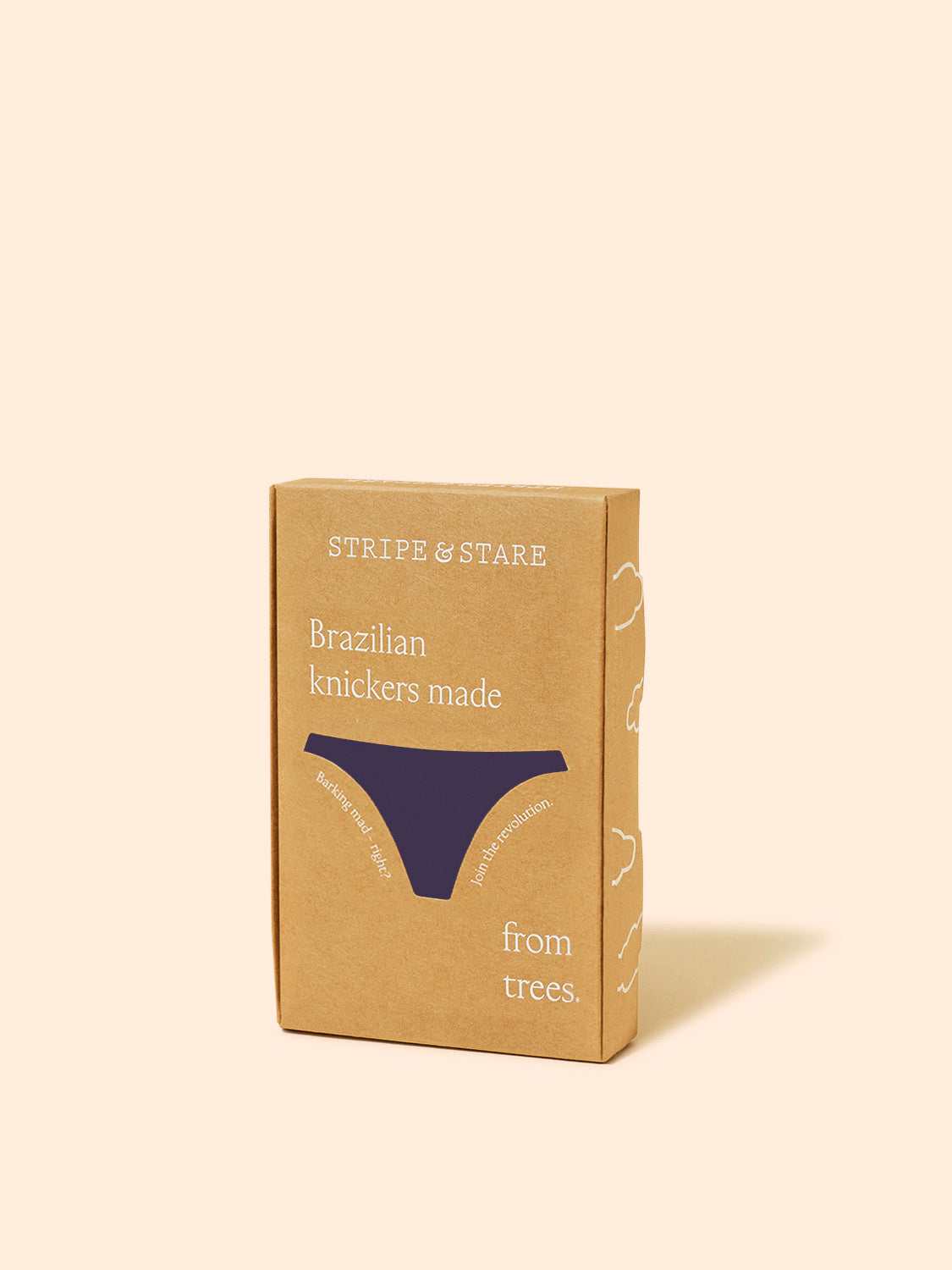 ZigZag Lace Brazilian Knicker - Night Fog