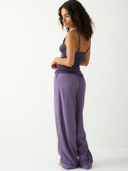 Soft Brushed Woven Pyjama Bottoms - Night Fog