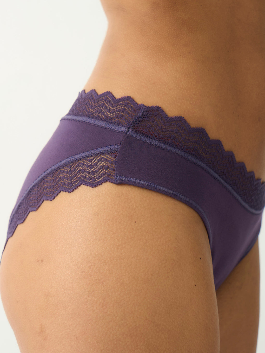 ZigZag Lace Original Knicker - Night Fog