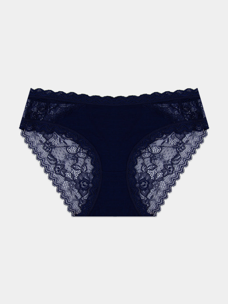 Eco lace Original Knicker - Navy