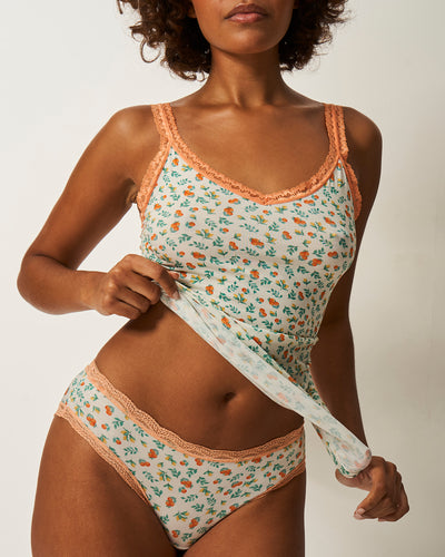 Lace Cami - Orange Trees Stripe & Stare