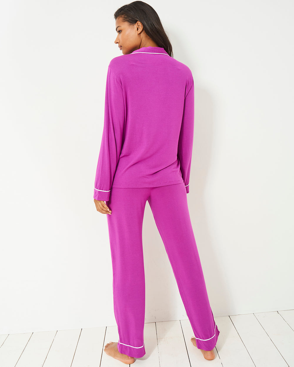 Long Pyjama Set - Orchid Stripe & Stare
