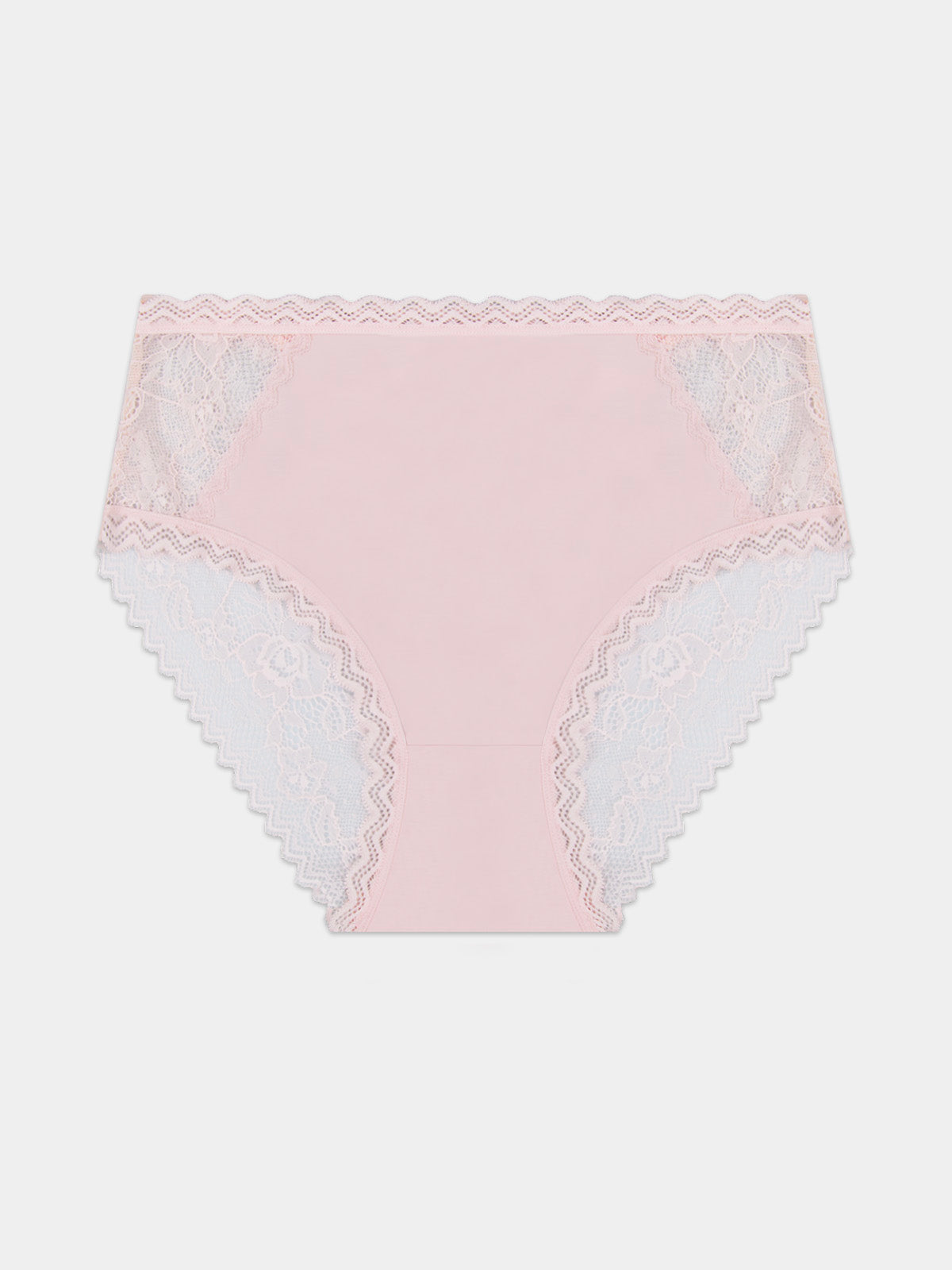 Eco Lace High Rise Knicker - Pale Pink