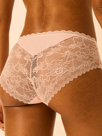 Eco Lace High Rise Knicker - Pale Pink