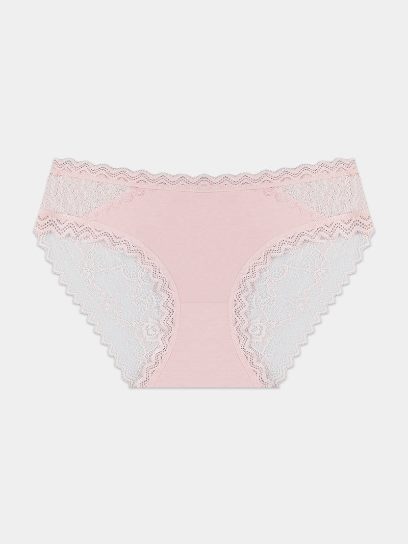 Eco Lace Original Knicker - Pale Pink