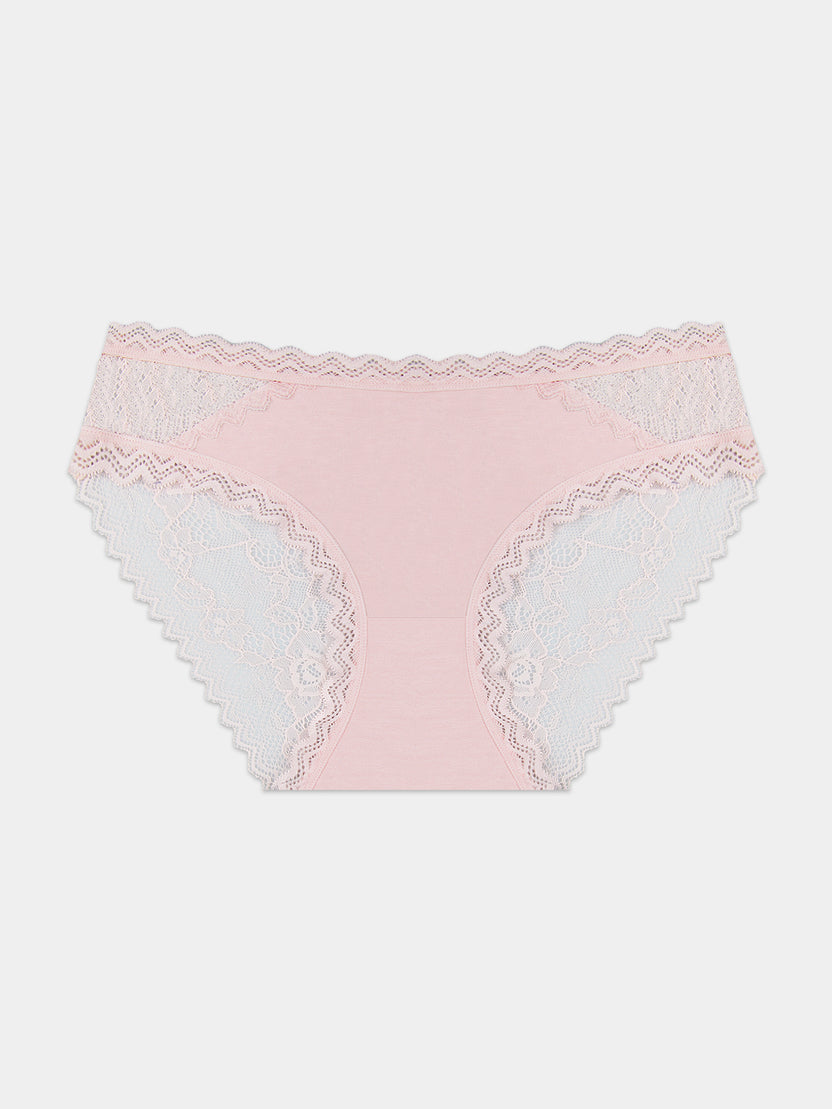 Eco Lace Original Knicker - Pale Pink | Sustainable TENCEL™ Underwear ...