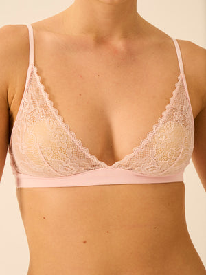 Eco Lace Triangle Bra - Pale Pink