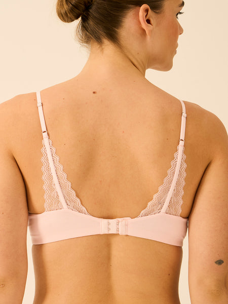 Eco Lace Triangle Bra - Pale Pink