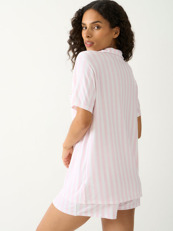 Short Pyjama Set - Pale Pink Stripe