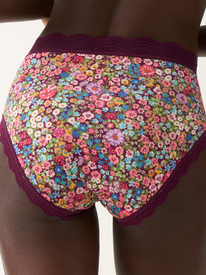 High Rise Knicker - Pansy Pop