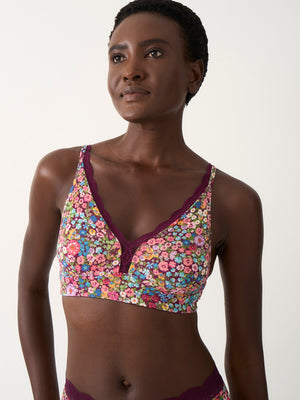 Lace Plunge Bra - Pansy Pop
