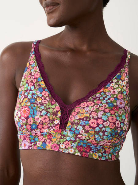 Lace Plunge Bra - Pansy Pop