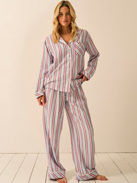 Soft Brushed Woven Pyjama Bottoms - Slumber Stripe