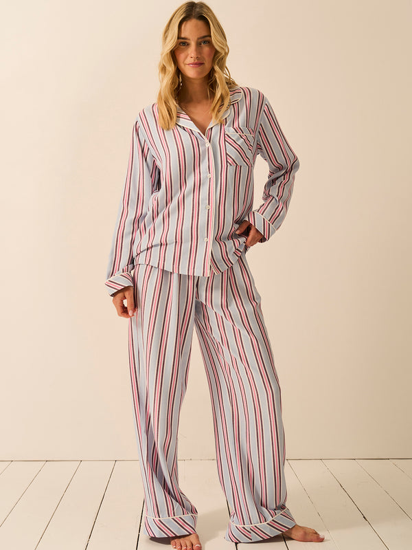 Soft Brushed Woven Pyjama Bottoms - Slumber Stripe