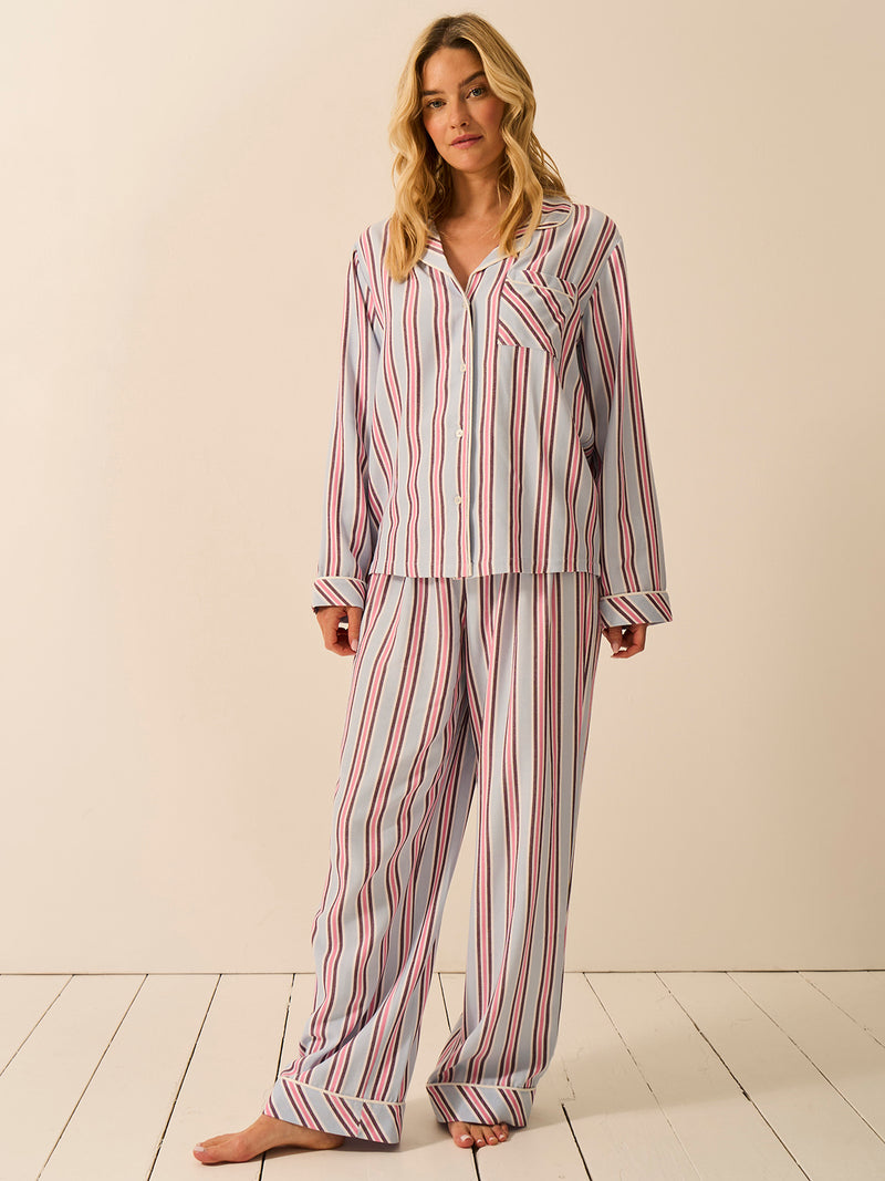 Soft Brushed Woven Pyjama Top - Slumber Stripe (Copy)