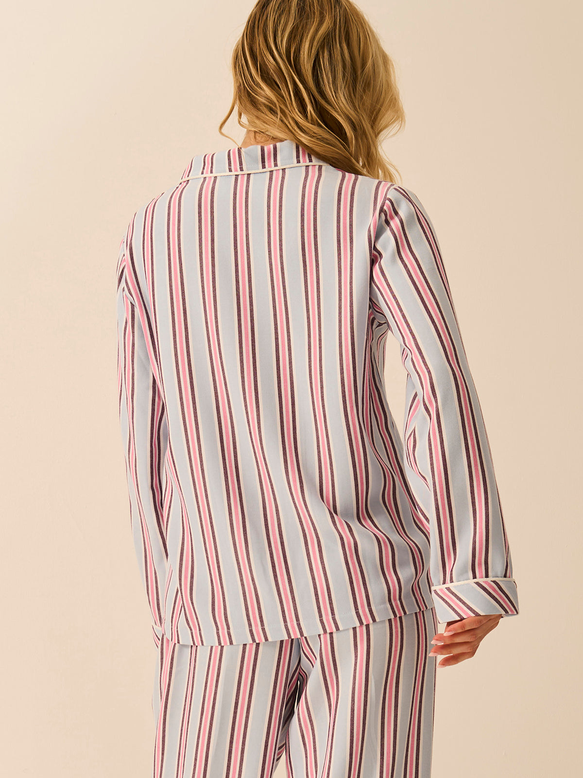 Soft Brushed Woven Pyjama Top - Slumber Stripe (Copy)