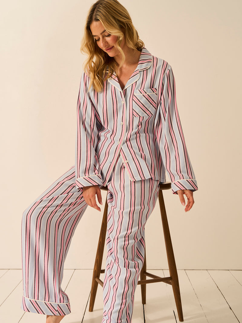Soft Brushed Woven Pyjama Bottoms - Slumber Stripe (Copy)