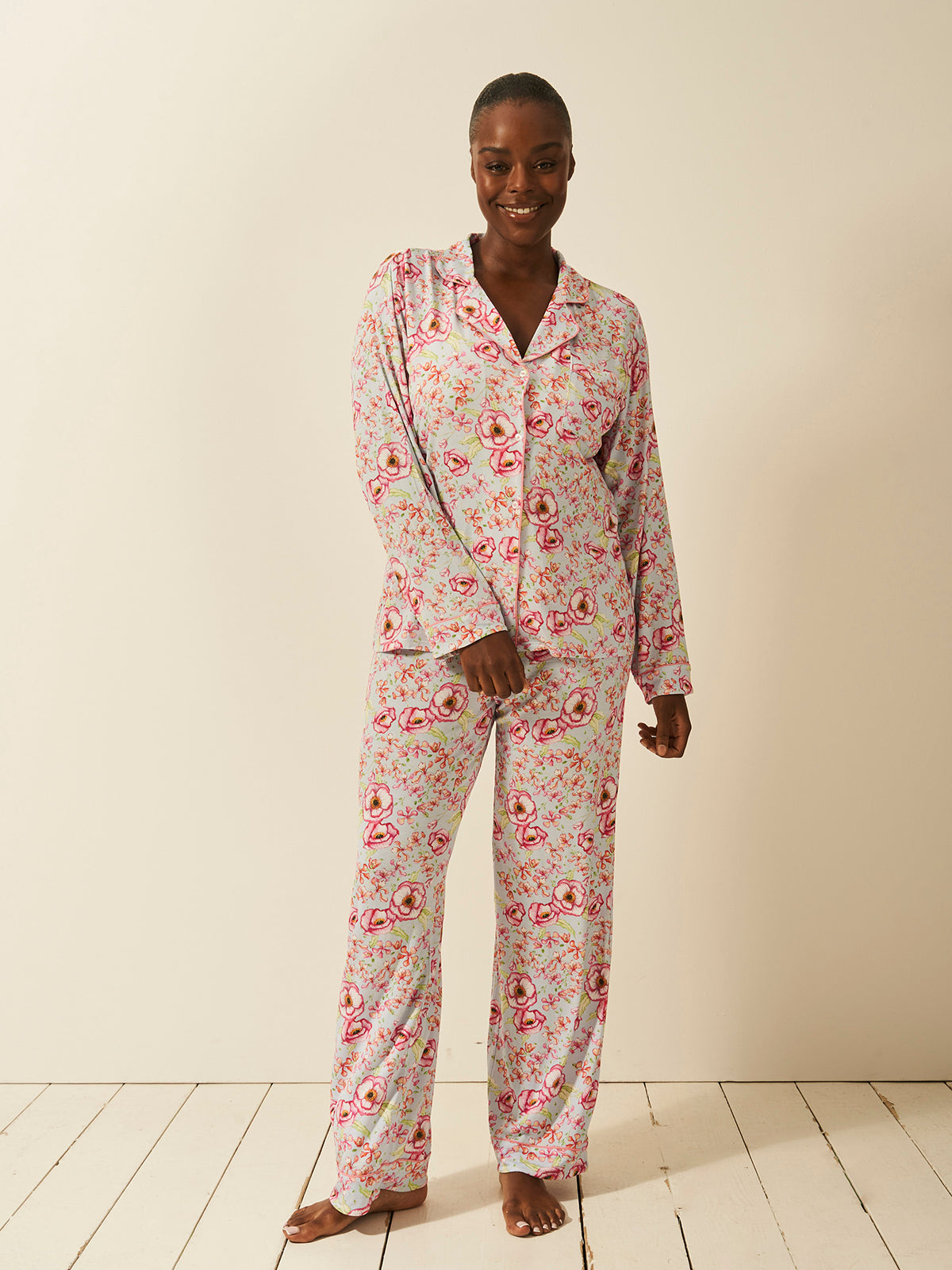Long Pyjama Set - Pastel Poppy Charming Garment Enterprises Co