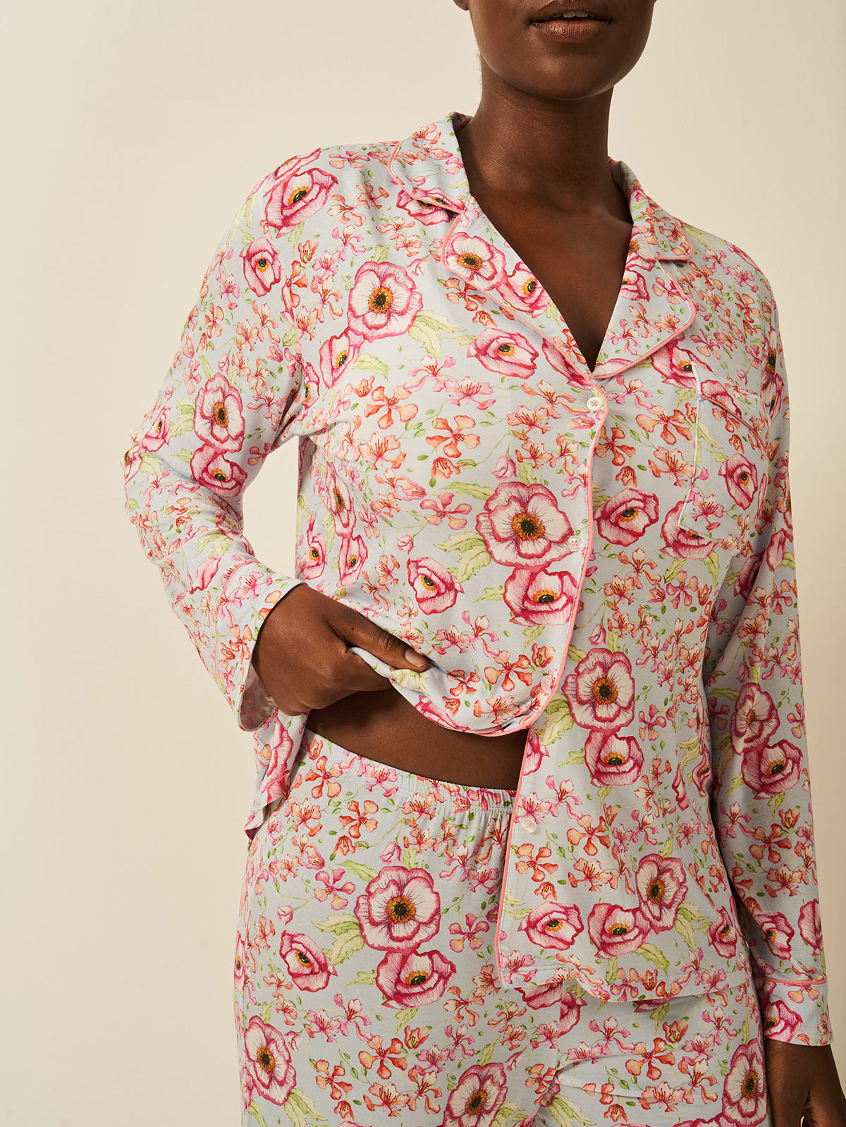 Long Pyjama Set - Pastel Poppy Charming Garment Enterprises Co