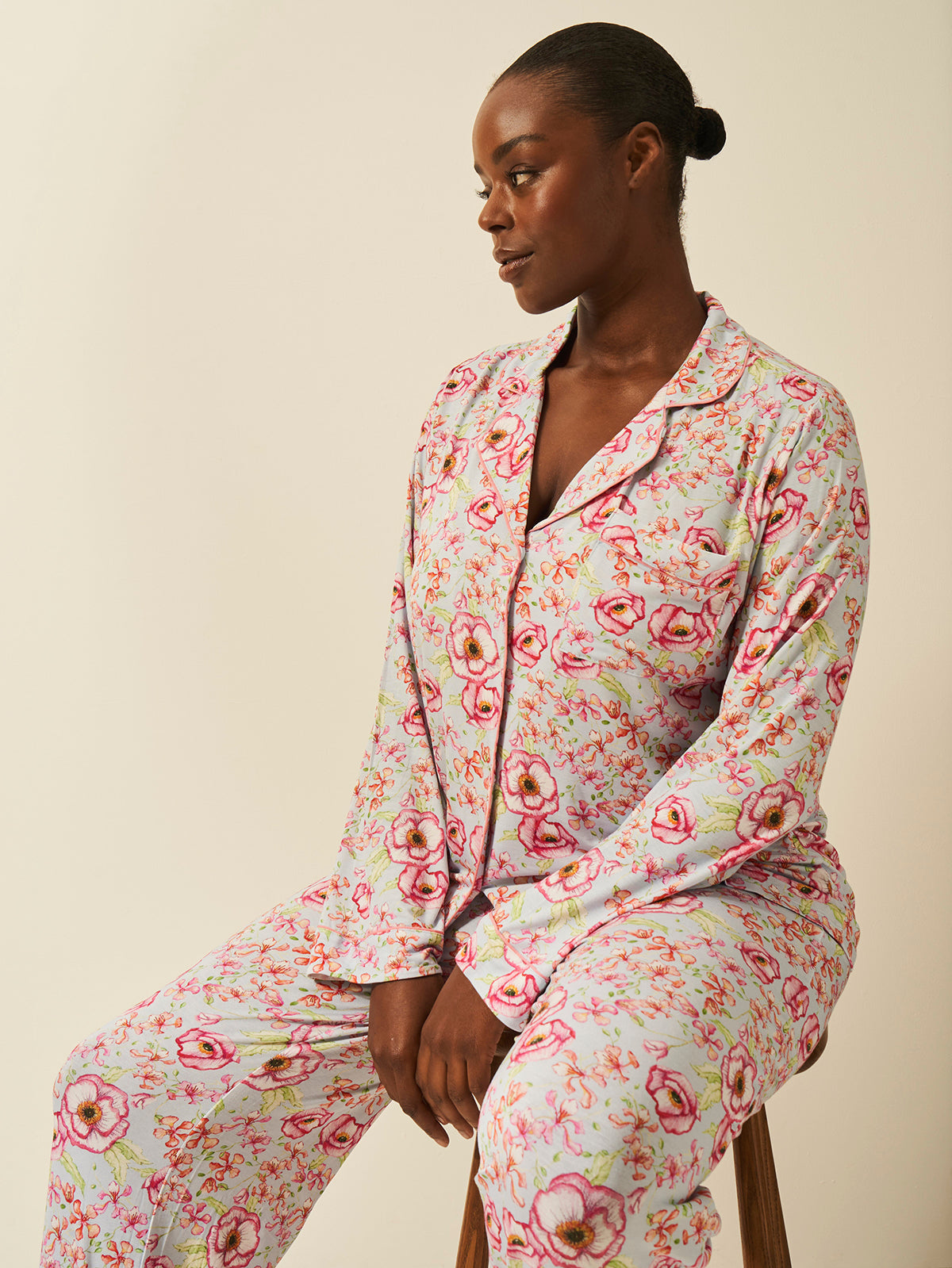 Long Pyjama Set - Pastel Poppy Charming Garment Enterprises Co