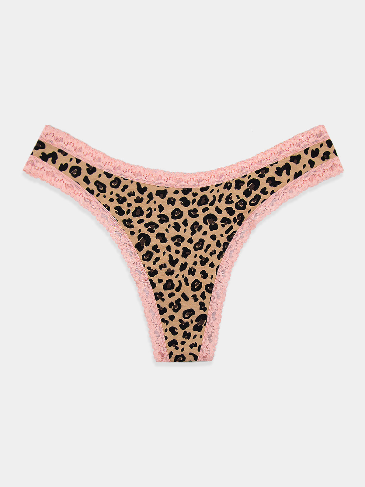 Thong - Peach Latte Leopard
