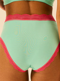 High Rise Knicker Four Pack - Peppermint Crush