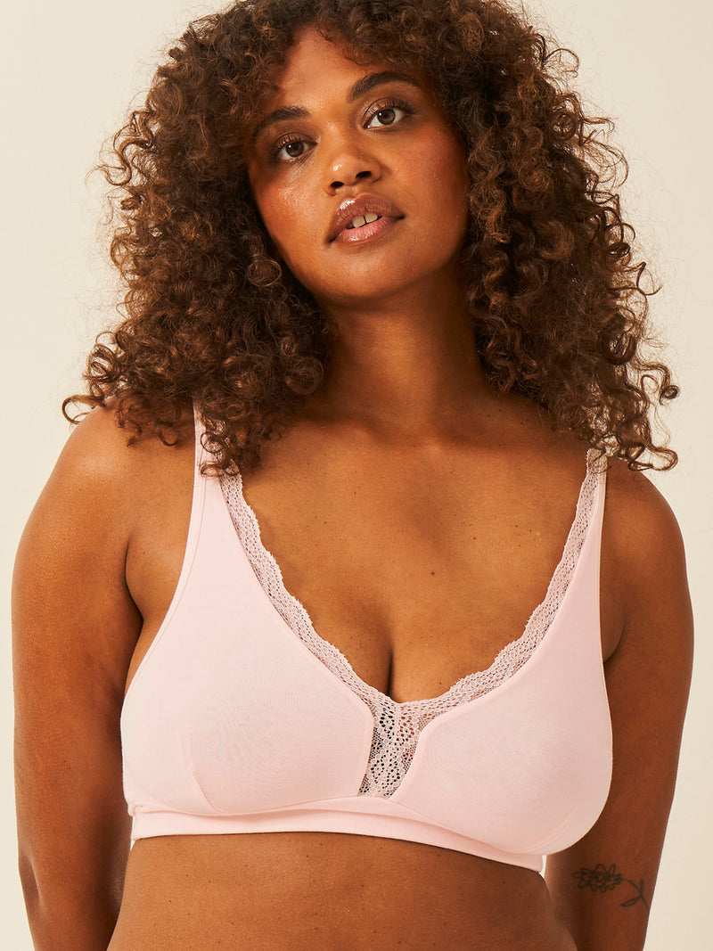 Lace Plunge Bra - Pink-a-boo | Sustainable TENCEL™ Underwear