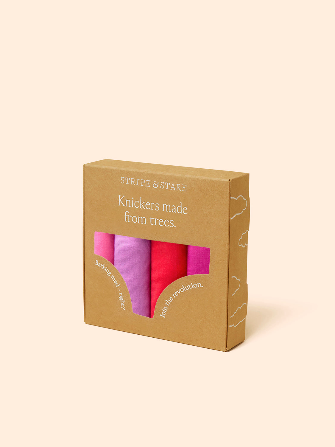 The Original Knicker Four Pack - Pink Cosmos Contrast Charming Garment Enterprises Co