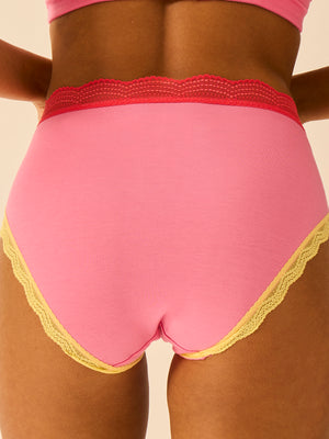 High Rise Knicker - Pink Lemonade