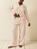 Soft Brushed Woven Pyjama Bottoms - Pink Stripe