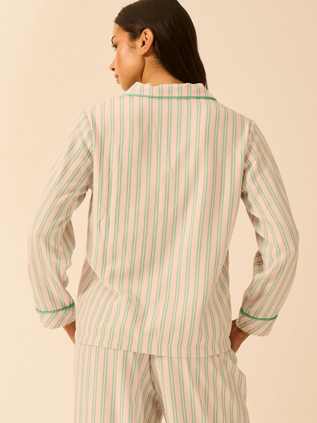 Soft Brushed Woven Pyjama Top - Lady Garden