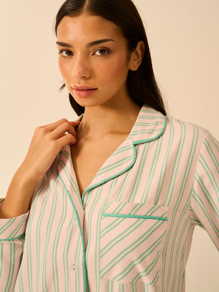 Soft Brushed Woven Pyjama Top - Lady Garden