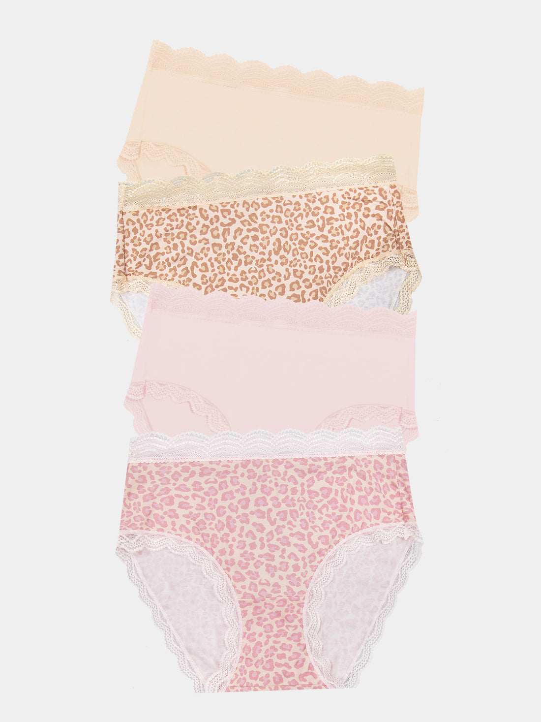 High Rise Knicker Four Pack - Pink-a-Boo Leopard Charming Garment Enterprises Co