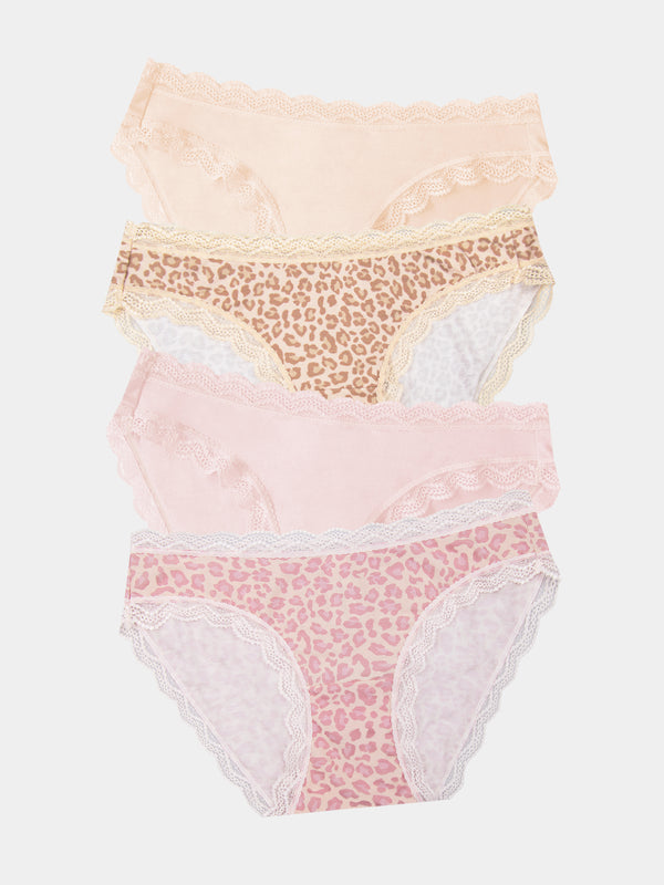 The Original Knicker Four Pack - Pink-a-Boo Leopard