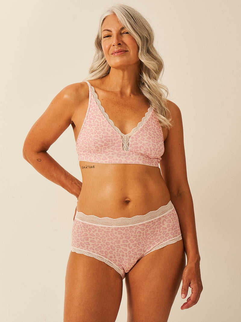 High Rise Knicker Four Pack - Pink-a-Boo Leopard Charming Garment Enterprises Co