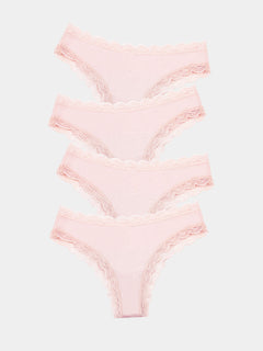 Brazilian Knicker Four Pack - Pink-a-Boo
