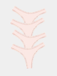 Thong Four Pack - Pink-a-Boo Stripe & Stare®