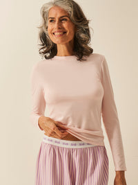 Long Sleeve Under Layer Top - Pale Pink