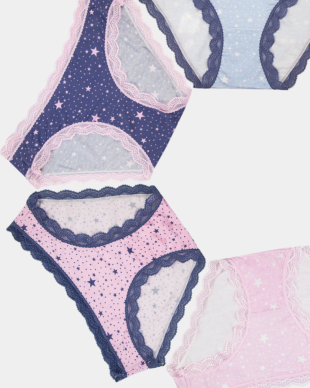 The Original Knicker Four Pack - Pirouette Stars Stripe & Stare