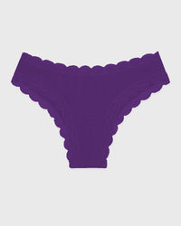 Brazilian Knicker - Plum Stripe & Stare