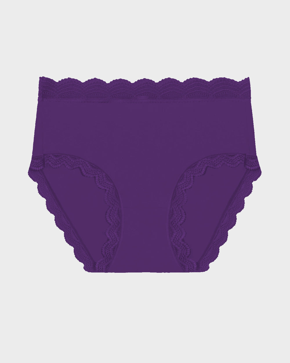 High Rise Knicker - Plum Stripe & Stare